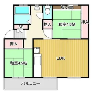 新金岡第3住宅16棟【5階】の間取り