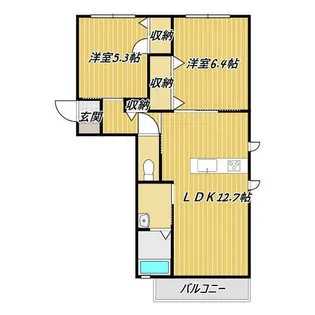 ファルール【201号室】の間取り