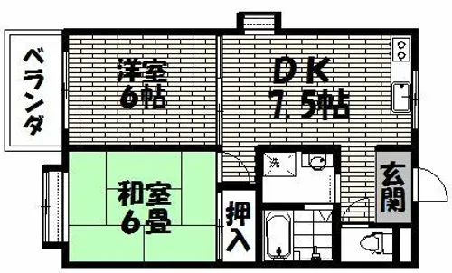 メゾン半四郎【2階】の間取り