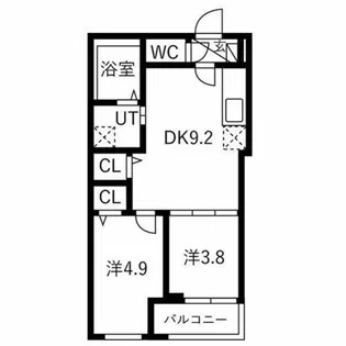 CALME【101号室】の間取り