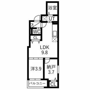 CALME【302号室】の間取り