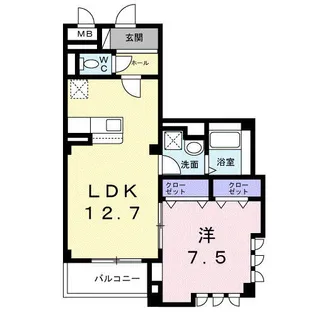アルバス・ケイ【2階】の間取り