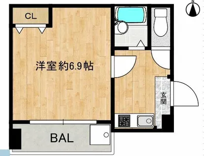 アヴェニール北青木【3号室】の間取り