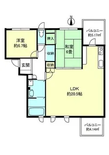(仮称)K-レジデンス堅田町【2号室】の間取り