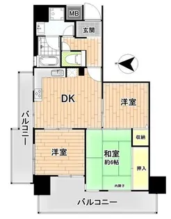 大手前セントポリア【7階】の間取り