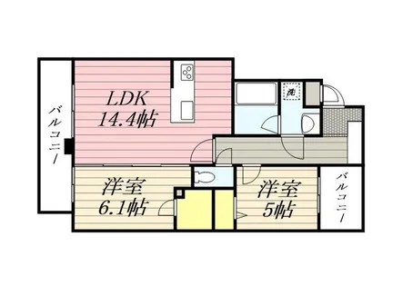 弥生なつめビル【0402号室】の間取り