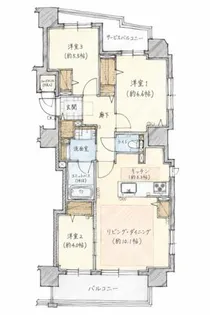 クレアホームズ二十四軒【11階】の間取り