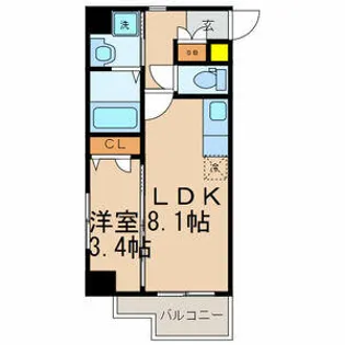 モダンパラッツォ大濠公園【6階】の間取り