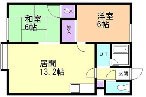 幸豊ハイツ【3階】の間取り