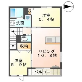 Slow Hand六番館【2階】の間取り