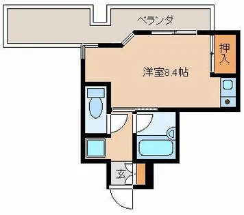 タツノ山王ビル【402号室】の間取り
