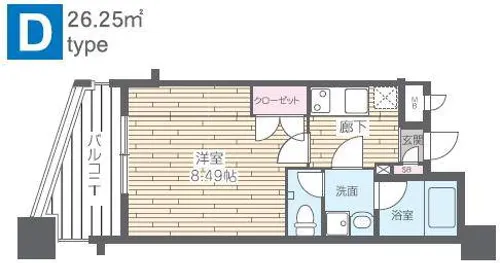 HF烏丸鞍馬口レジデンス【0502号室】の間取り