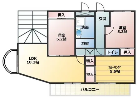サングレース荒井【205号室】の間取り
