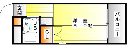 モリハイム淡路Ⅲ【407号室】の間取り