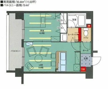 パシフィック元町パッセージ【5階】の間取り
