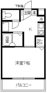 プロスパーなかた【203号室】の間取り