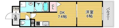 三条本町咲かす【602号室】の間取り