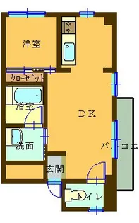 ラフィーネ門司港【305号室】の間取り