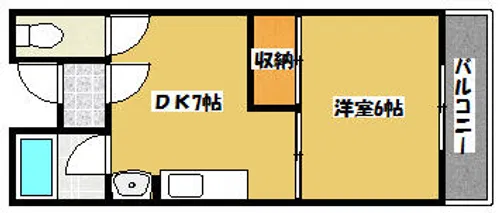 藤村ハイツⅡ【2-1-1号室】の間取り