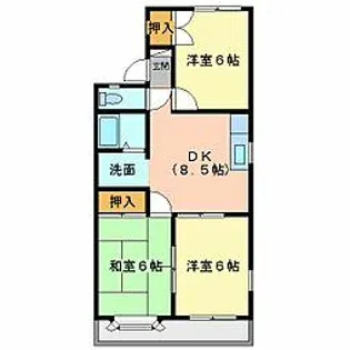 エスポア・アルシェA【101号室】の間取り