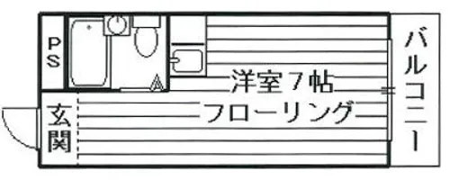 岸部ハイツ【203号室】の間取り