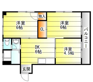川崎ドリームマンション【2C号室】の間取り