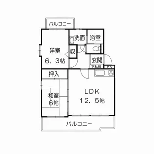 ノヴァ桜ヶ丘S棟【302号室】の間取り