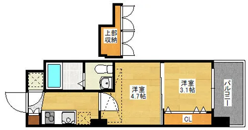 NO.70-Bタイプ H・S・T【11階】の間取り