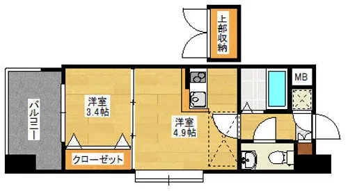 №62-Aタイプ AVANTGARDE博多【13階】の間取り