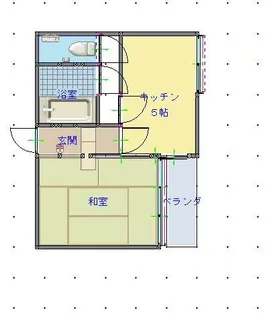 リビオン熊西408号室【4階】の間取り