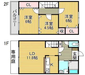 モンシェリ【102号室】の間取り