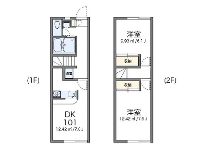 レオパレスアメニティタウン【1階】の間取り