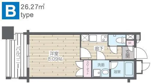 HF烏丸鞍馬口レジデンス【0307号室】の間取り
