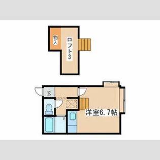 ロイヤルロード【104号室】の間取り