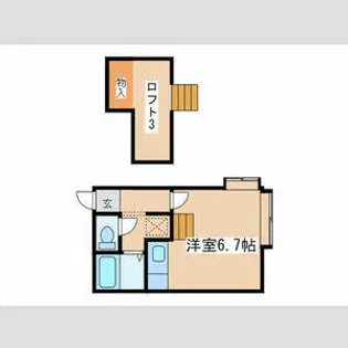 ロイヤルロード【104号室】の間取り