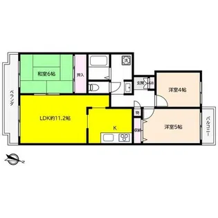 阪神打出浜マンション【4階】の間取り