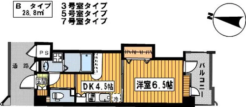 プレステージ・デル・エアプレイン【303号室】の間取り
