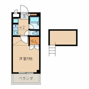 ウェステリア歯科大前【2階】の間取り