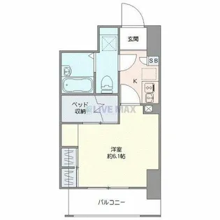 アルファスクエア大通【5階】の間取り