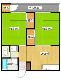 谷アパート【103号室】の間取り