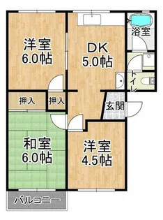 有野台住宅【3階】の間取り