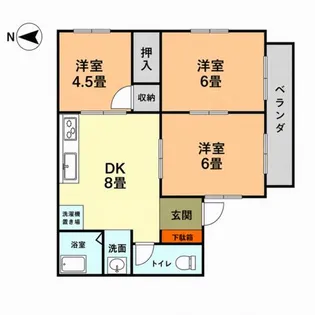 セジュールあすあ【102号室】の間取り