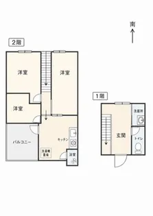 長橋ハイツ3階【2階】の間取り