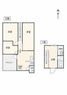 長橋ハイツ3階【2階】の間取り