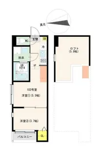 淀ヒルズ【105号室】の間取り