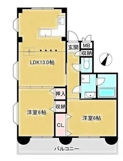 シャトレエスポワール【3階】の間取り