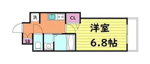 Luxe深江橋Ⅱ【10階】の間取り