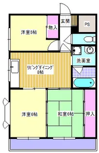 アーテム大橋Ⅰ【305号室】の間取り