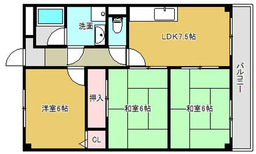 シャルム2番館【405号室】の間取り