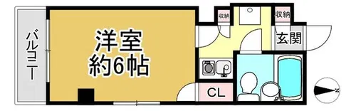 シャトレ春日野道【300号室】の間取り